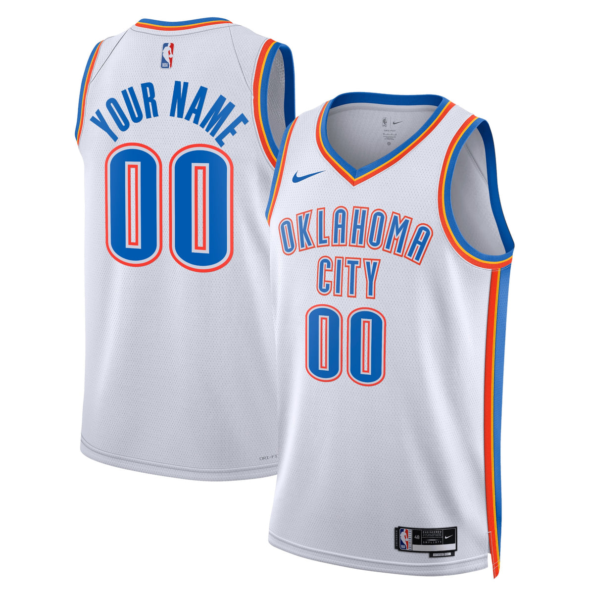 Oklahoma City Thunder NBA Nike Association Swingman Jersey - Custom - Unisex