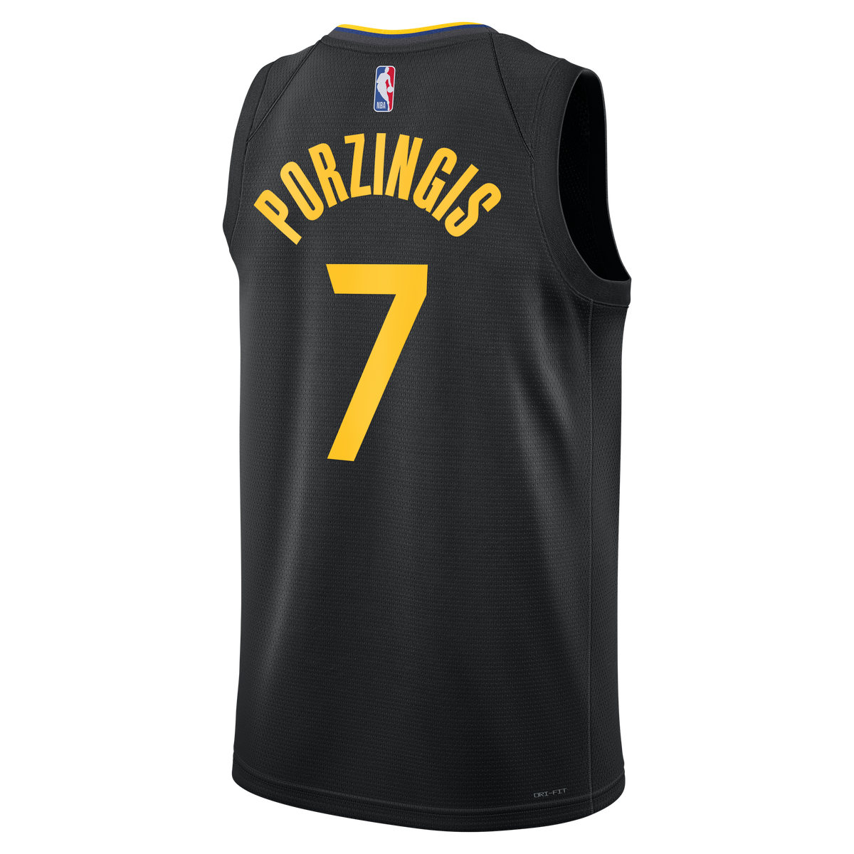 Golden State Warriors NBA Jordan Brand 2024/25 Statement Edition Swingman Jersey - Black - Kristaps Porziņģis - Unisex