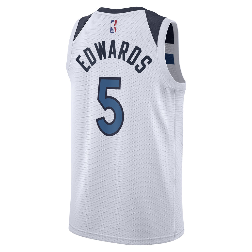 Minnesota Timberwolves NBA Nike Association Edition Swingman Jersey - White - Anthony Edwards - Unisex
