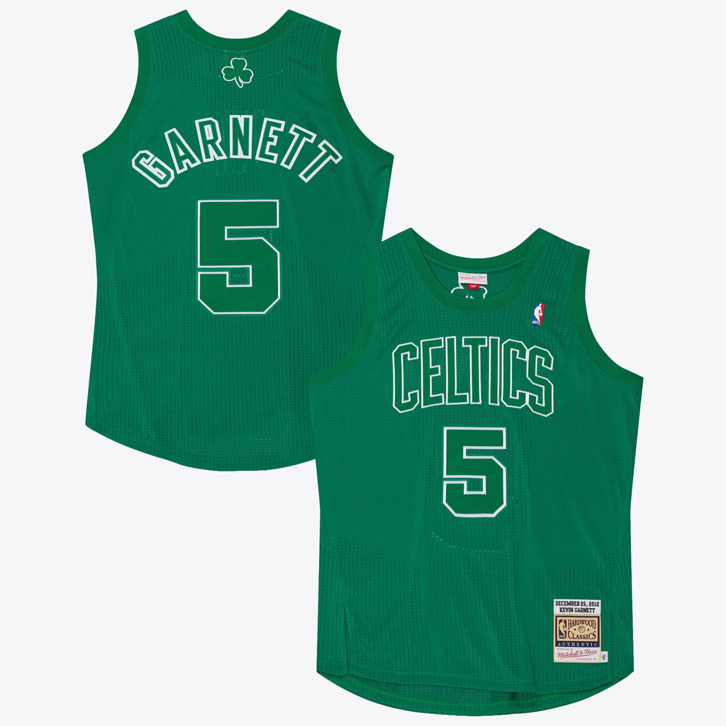 Boston Celtics NBA Mitchell & Ness Kevin Garnett 2012 Christmas Day Authentic Jersey - Kelly Green