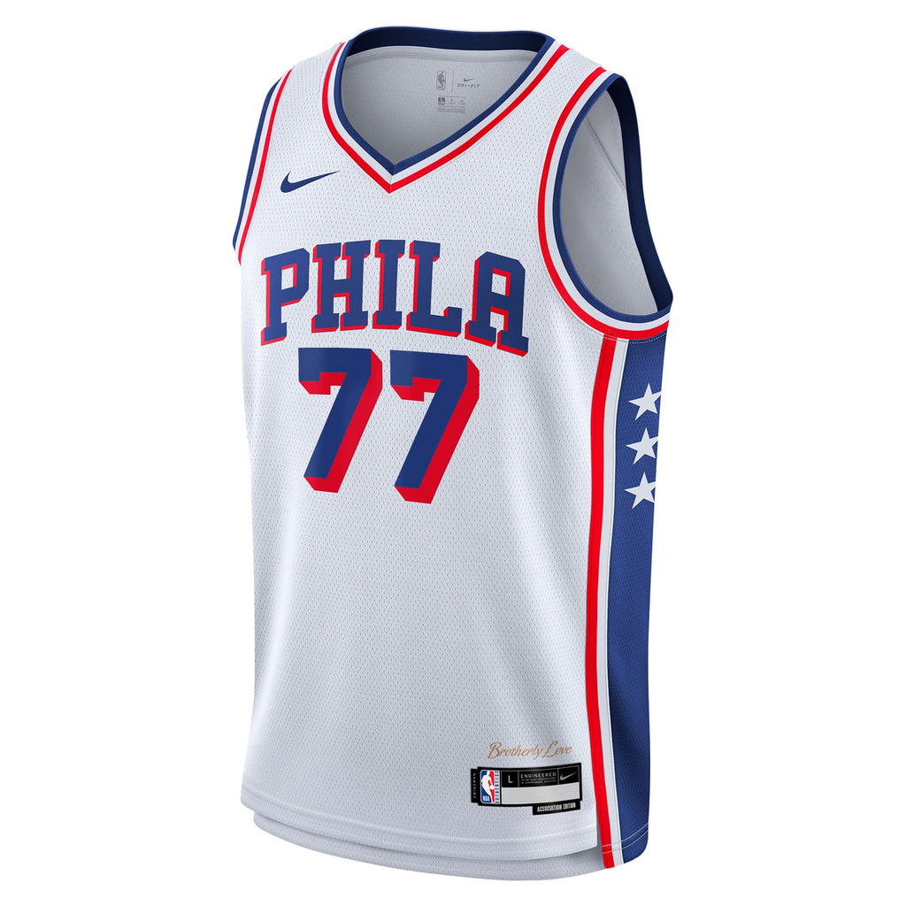 Philadelphia 76ers NBA Nike Association Edition Swingman Jersey - White - VJ Edgecombe - Youth