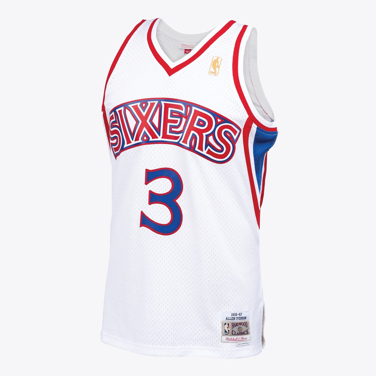 Philadelphia 76ers NBA Allen Iverson 1996 Swingman Jersey by Mitchell & Ness - White - Men's