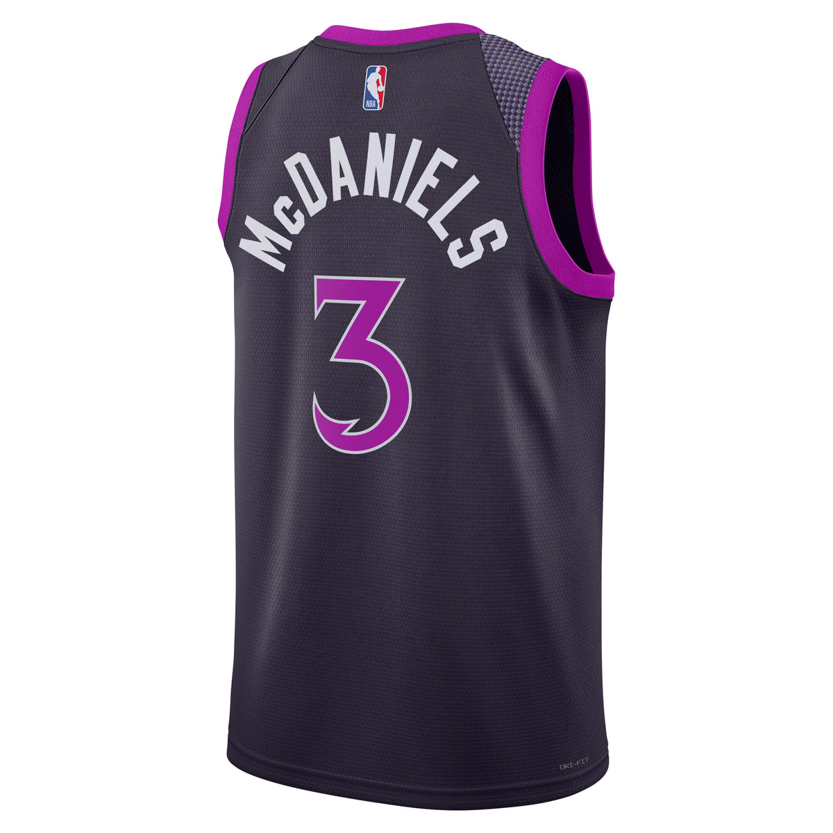 Minnesota Timberwolves NBA Nike 2025/26 City Edition Swingman Jersey - Black - Jaden McDaniels - Unisex