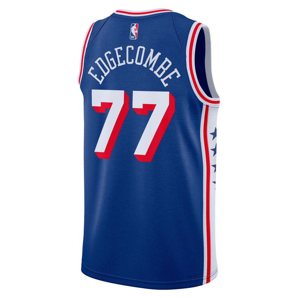 Philadelphia 76ers NBA Nike Icon Edition Swingman Jersey - Royal - VJ Edgecombe - Unisex