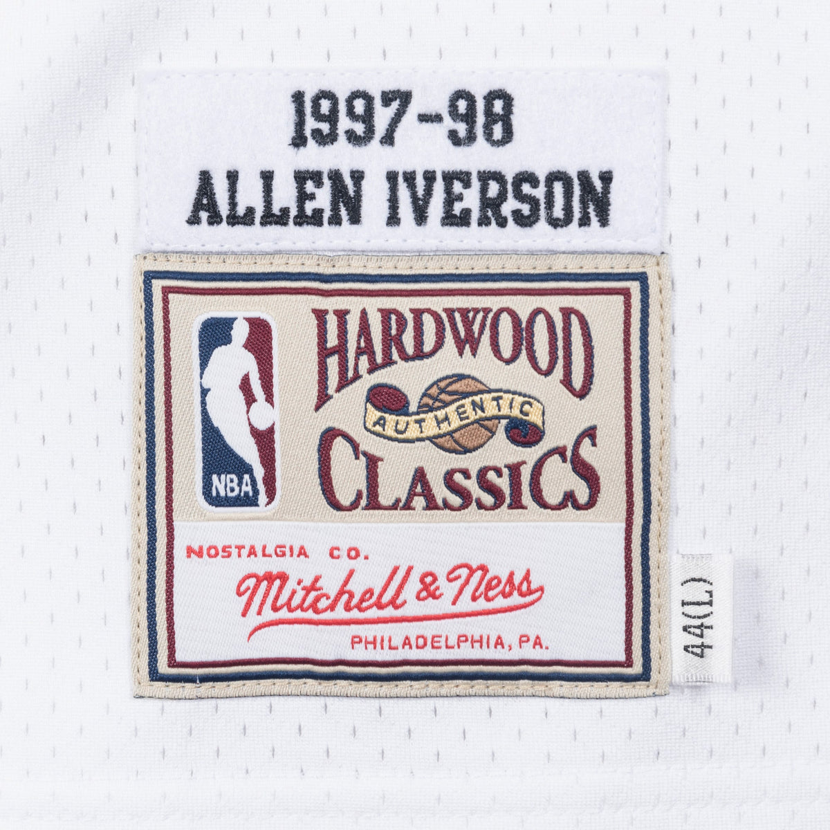 Philadelphia 76ers NBA Mitchell & Ness Allen Iverson 1997 Authentic Jersey - White