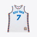 New York Knicks NBA Men's Mitchell & Ness Carmelo Anthony White 2015-16 Hardwood Classics Authentic Jersey