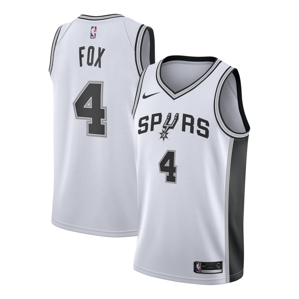 San Antonio Spurs NBA Nike Association Edition Swingman Jersey – White - De'Aaron Fox - Youth