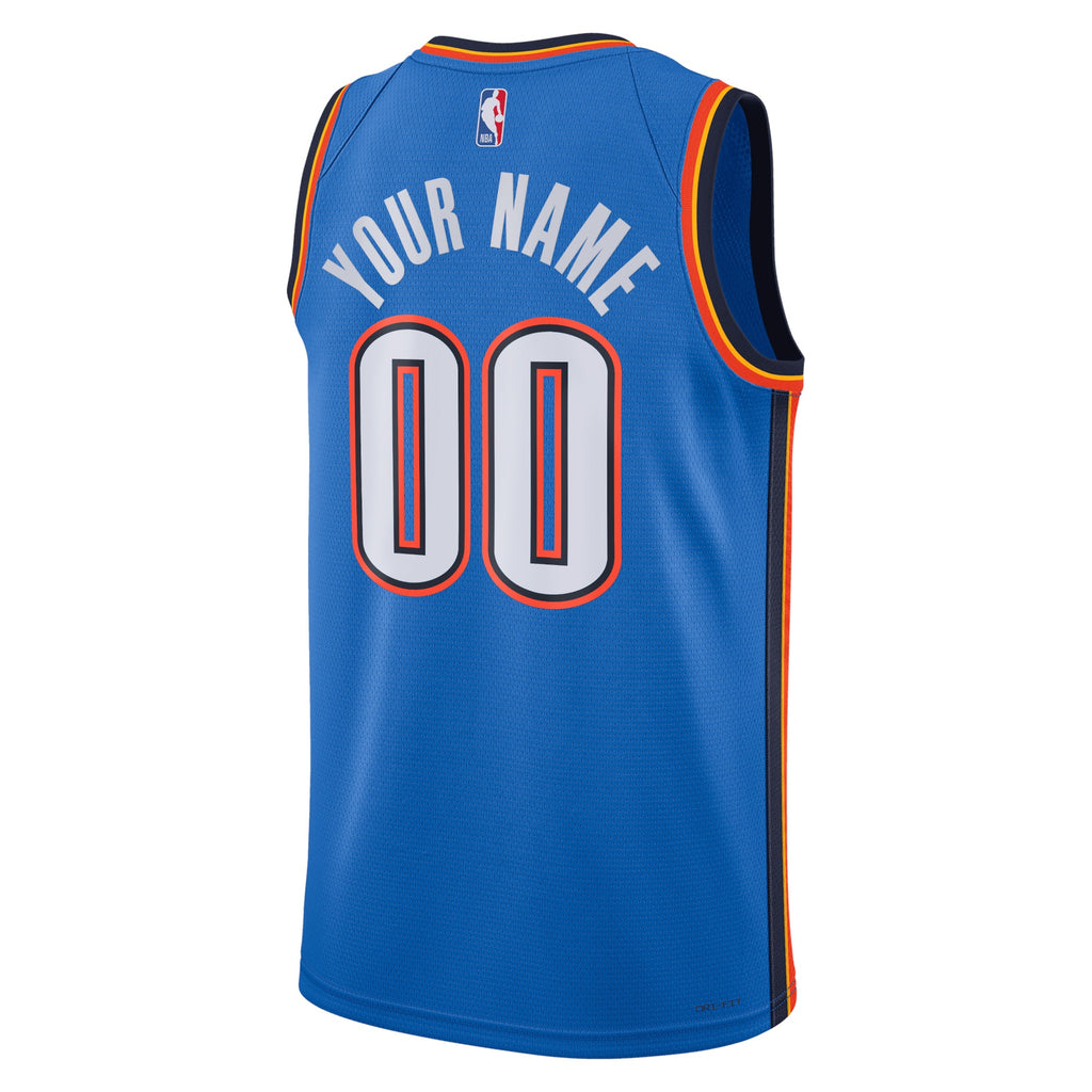 Oklahoma City Thunder NBA Nike Icon Swingman Jersey - Custom - Unisex