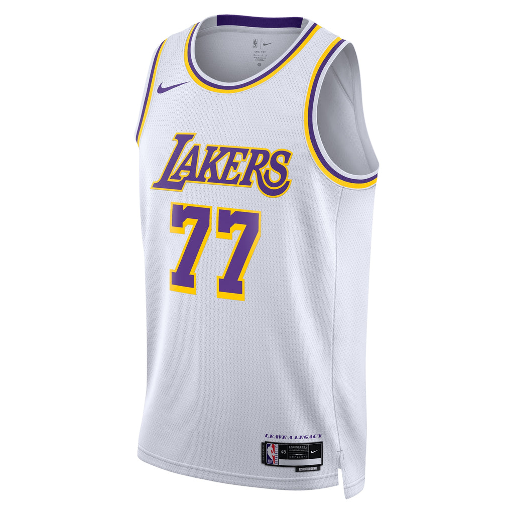 Los Angeles Lakers NBA Nike Association Edition Swingman Jersey - White - Luka Dončić - Unisex