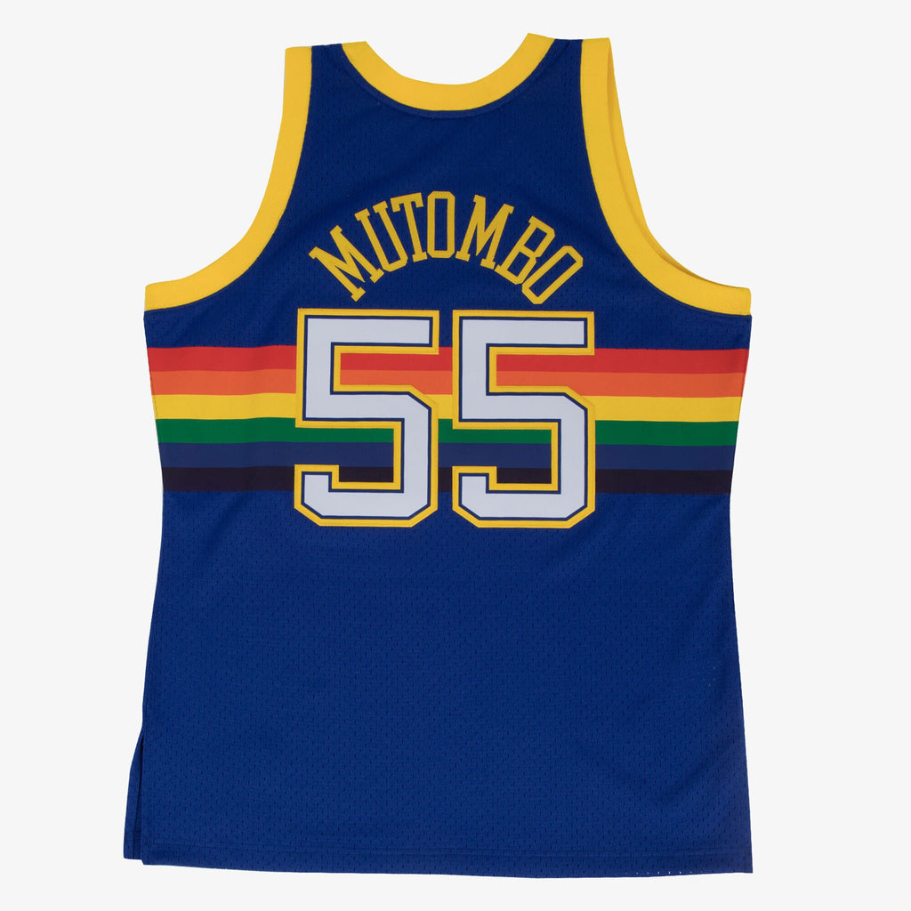 Denver Nuggets NBA Mitchell & Ness Swingman Jersey Road Dikembe Mutombo 1991-92