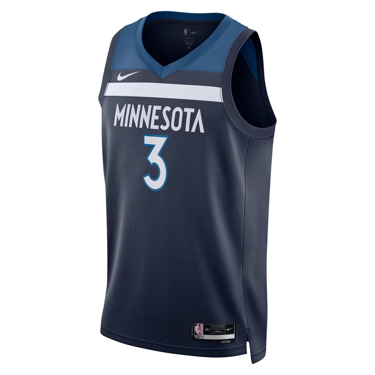 Minnesota Timberwolves NBA Nike Icon Edition Swingman Jersey - Navy - Jaden McDaniels - Unisex