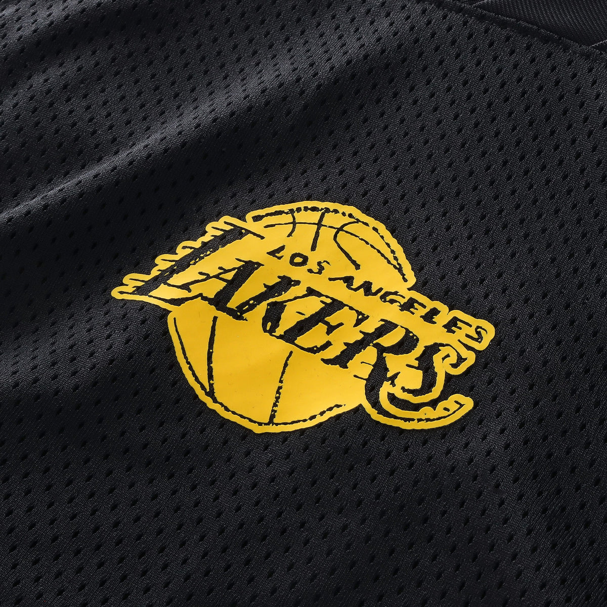 Los Angeles Lakers NBA Nike Courtside Football Jersey - Black - Men's