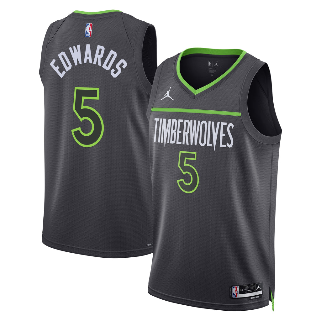 Minnesota Timberwolves NBA Jordan Statement Edition Swingman Jersey - Gray - Anthony Edwards - Unisex