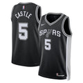 San Antonio Spurs NBA Nike Icon Swingman Jersey - Black - Stephon Castle - Unisex