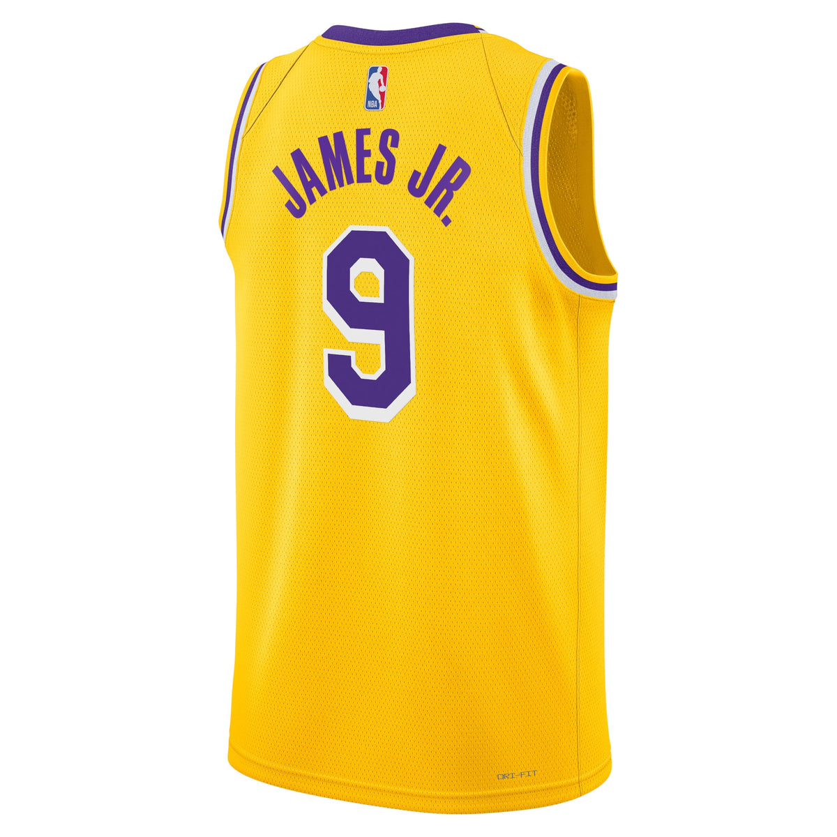 Los Angeles Lakers NBA Nike Icon Swingman Jersey - Gold - Bronny James - Unisex