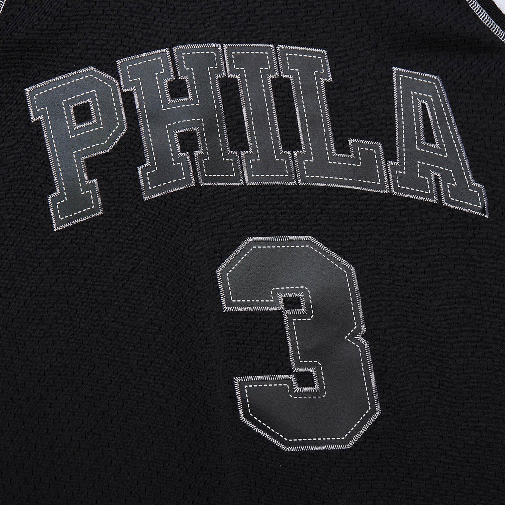 Philadelphia 76ers NBA Mitchell & Ness Allen Iverson 1996 Contrast 2K Swingman Jersey - Black