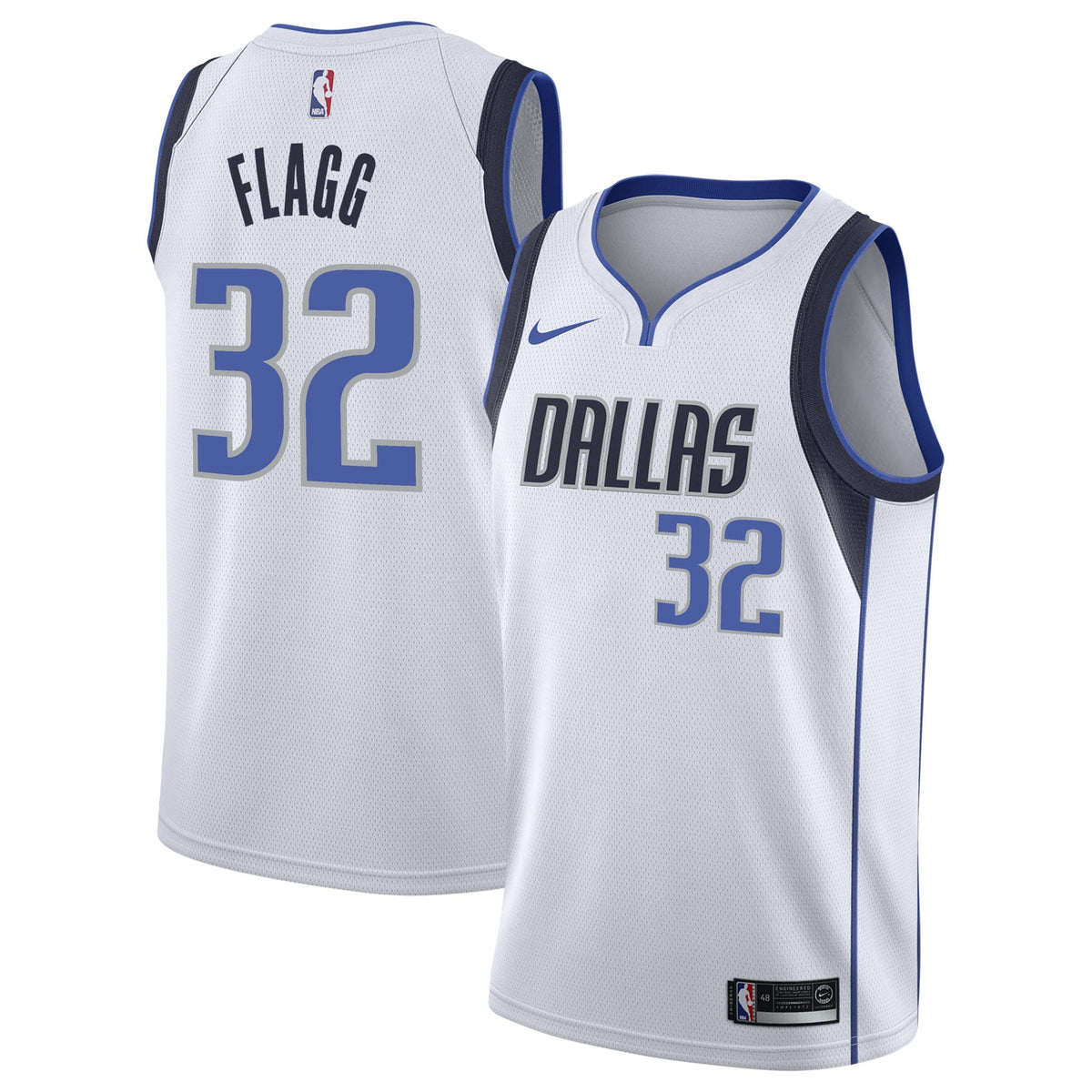 Dallas Mavericks NBA Nike Association Edition Swingman Jersey 2025 First Round Draft Pick - White - Cooper Flagg - Youth