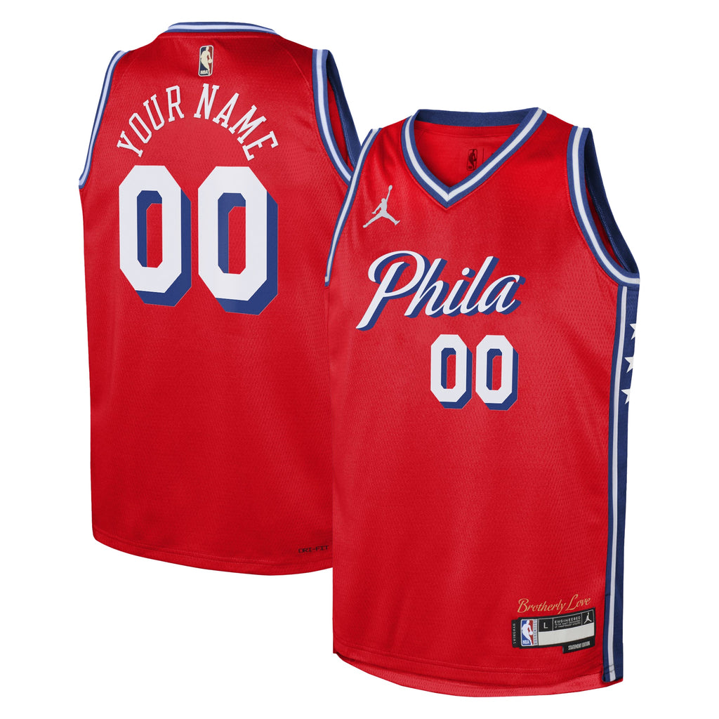 Philadelphia 76ers NBA Jordan Statement Edition Swingman Jersey - Custom - Youth
