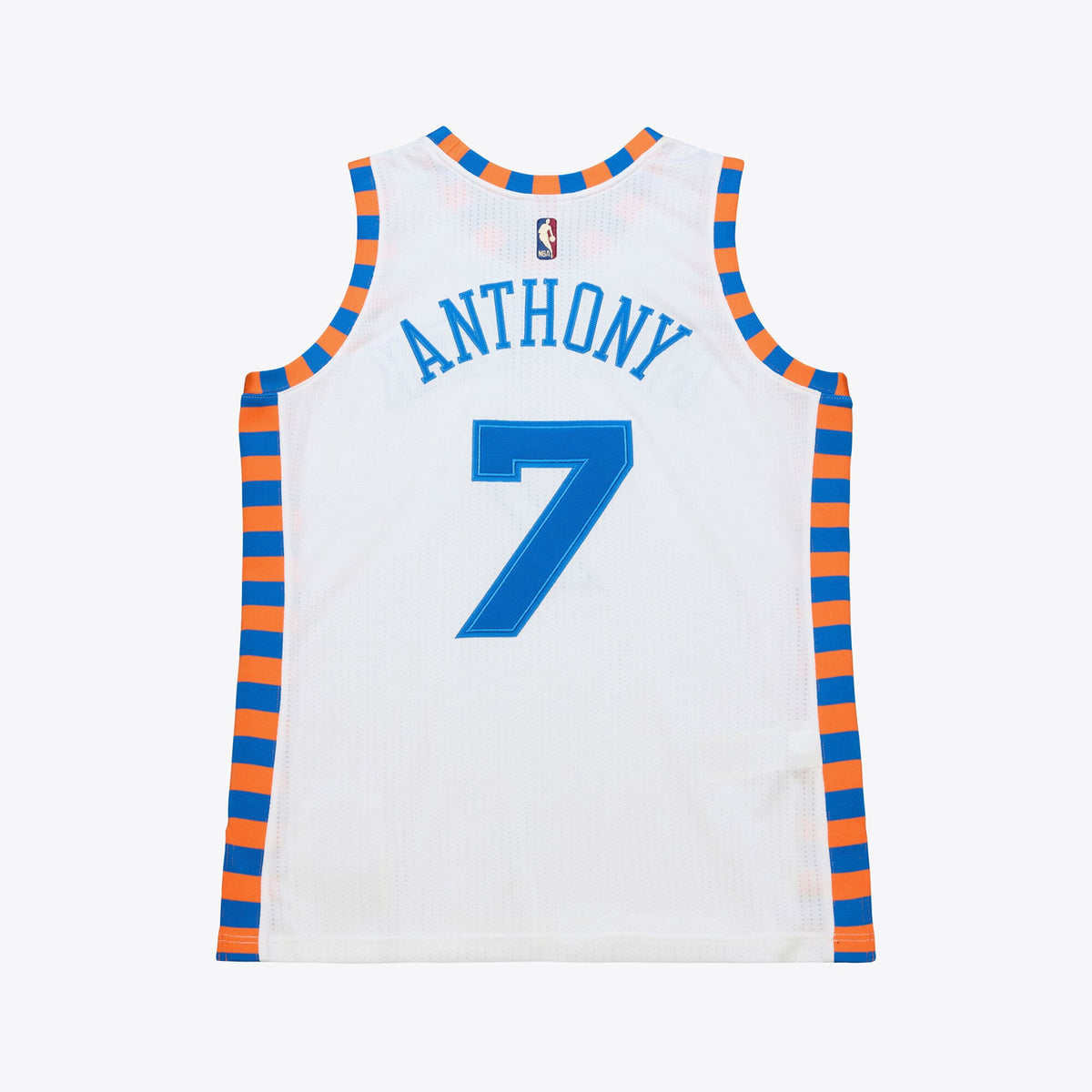 New York Knicks NBA Men's Mitchell & Ness Carmelo Anthony White 2015-16 Hardwood Classics Authentic Jersey