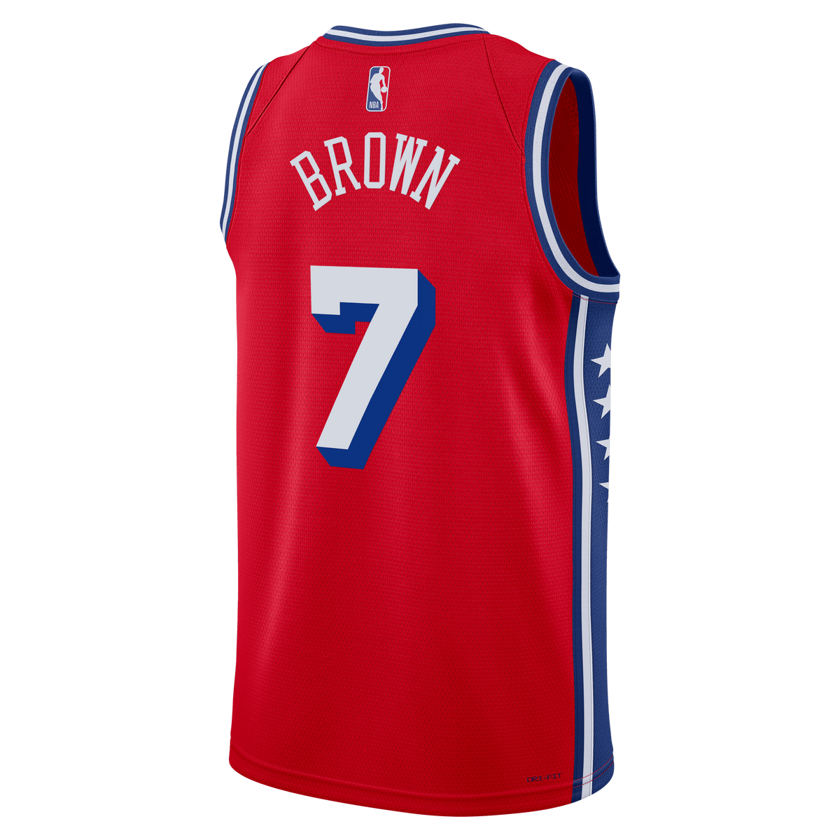 Philadelphia 76ers NBA Jordan Brand Statement Edition Swingman Jersey - Red - Jaylen Brown - Unisex