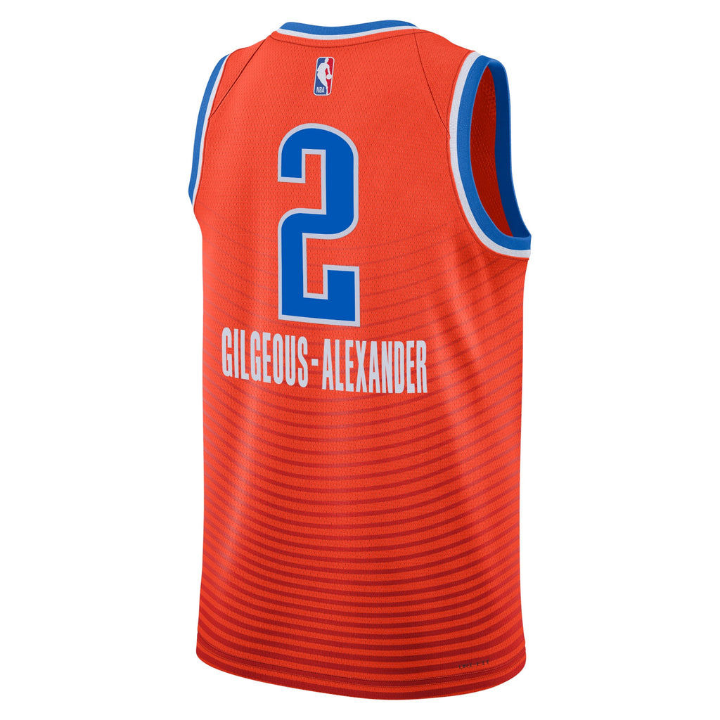 Oklahoma City Thunder NBA Jordan Statement Edition Swingman Jersey - Orange - Shai Gilgeous-Alexander - Unisex