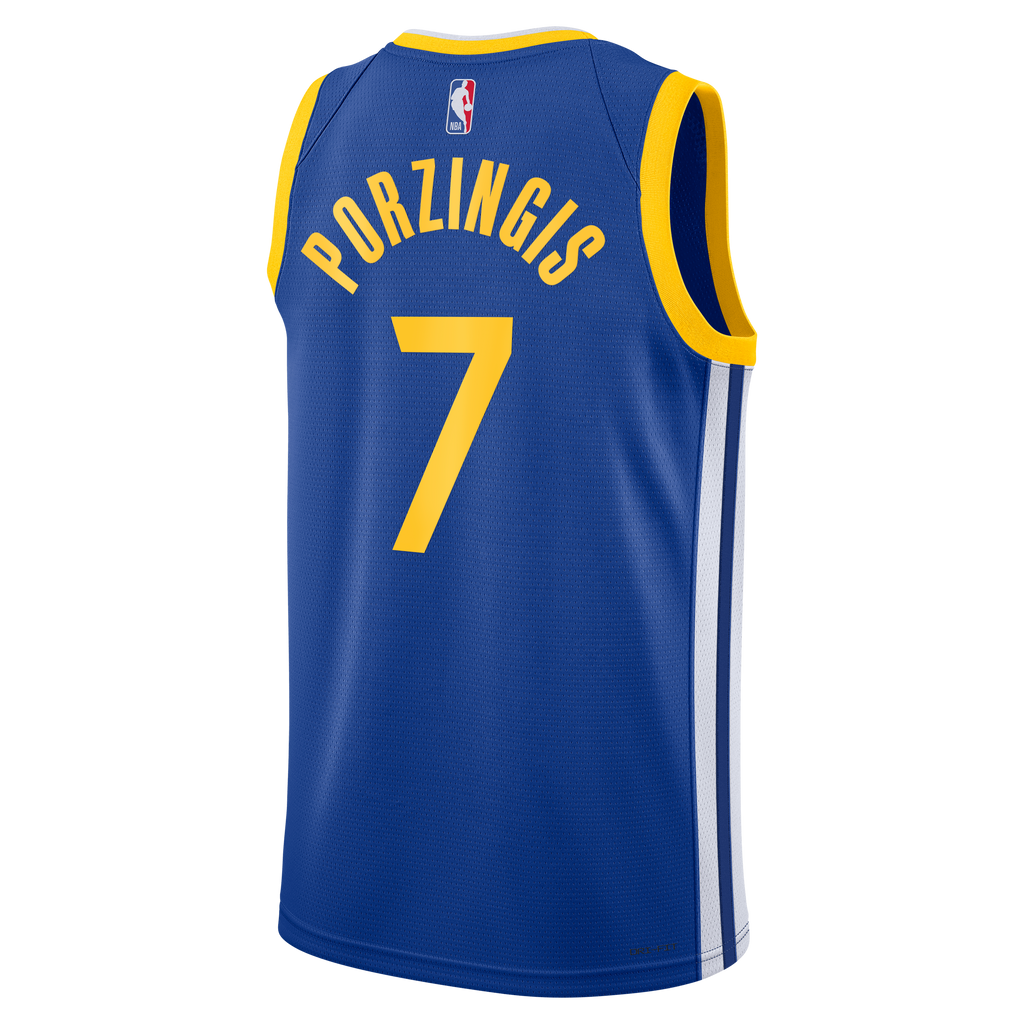 Golden State Warriors NBA Nike Icon Edition Swingman Jersey - Royal - Kristaps Porziņģis - Unisex