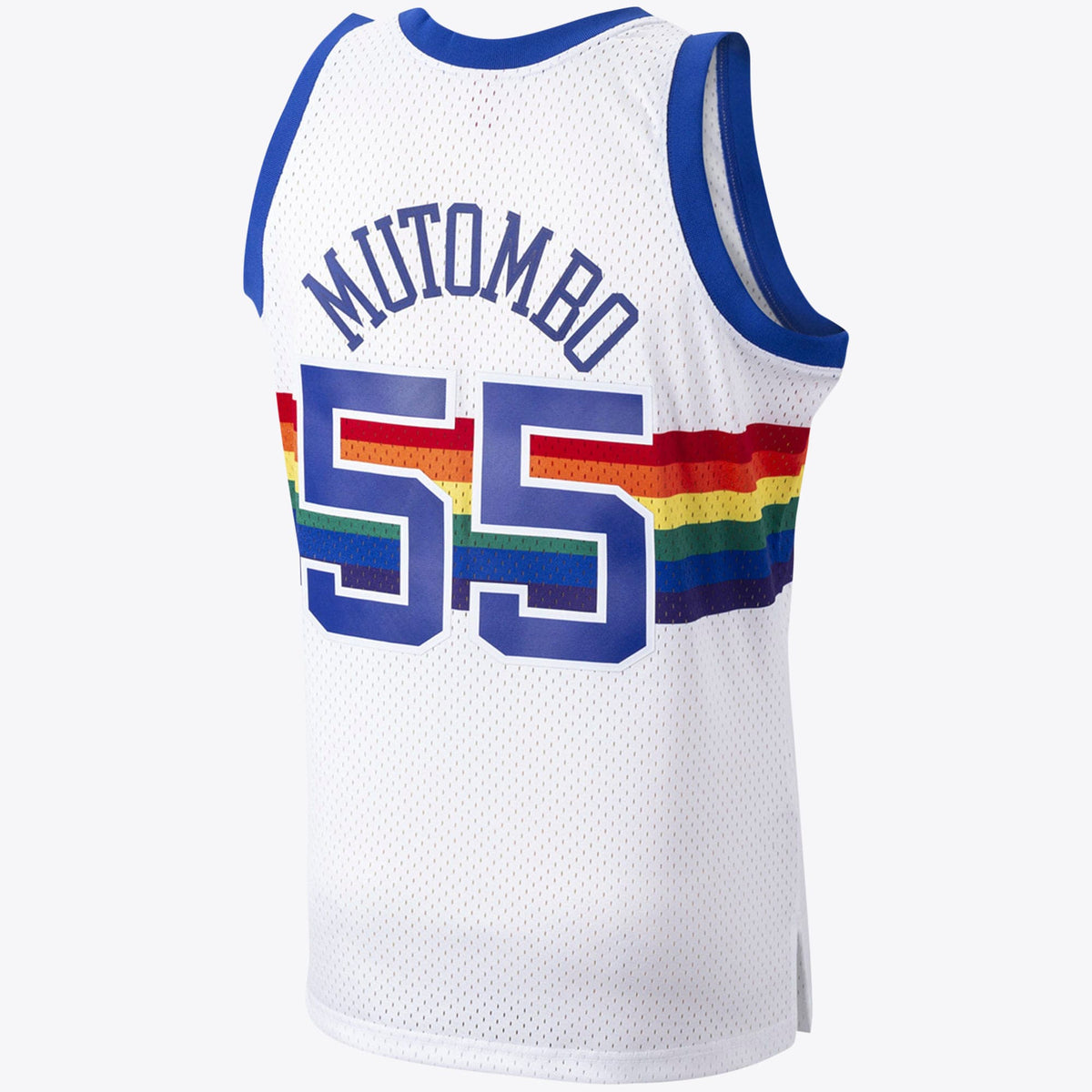 Denver Nuggets NBA Dikembe Mutombo 1991 Hardwood Classics Home Swingman Jersey By Mitchell & Ness - White - Men's
