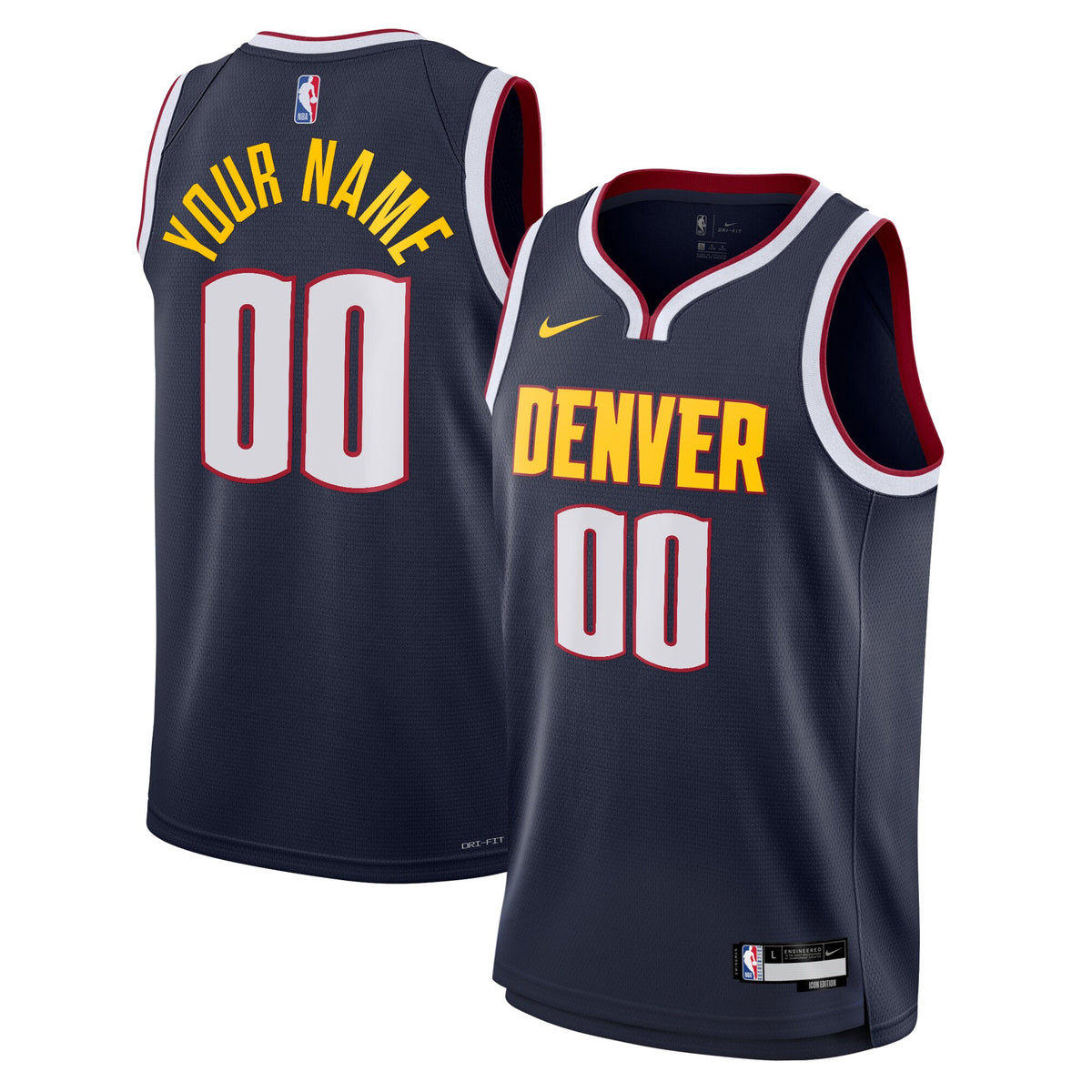 Denver Nuggets NBA Nike Icon Swingman Jersey - Custom - Youth