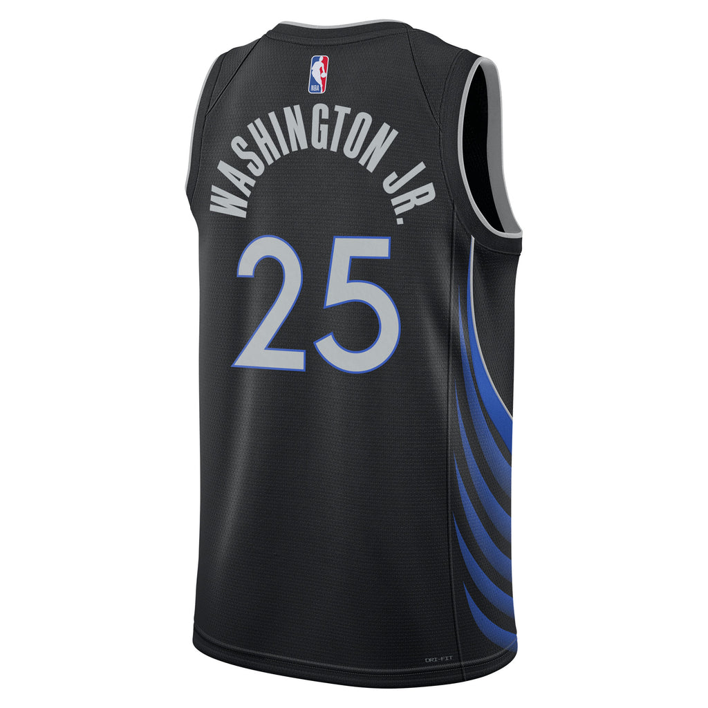 Dallas Mavericks NBA Nike 2025/26 City Edition Swingman Jersey - Black - P.J. Washington Jr. - Unisex