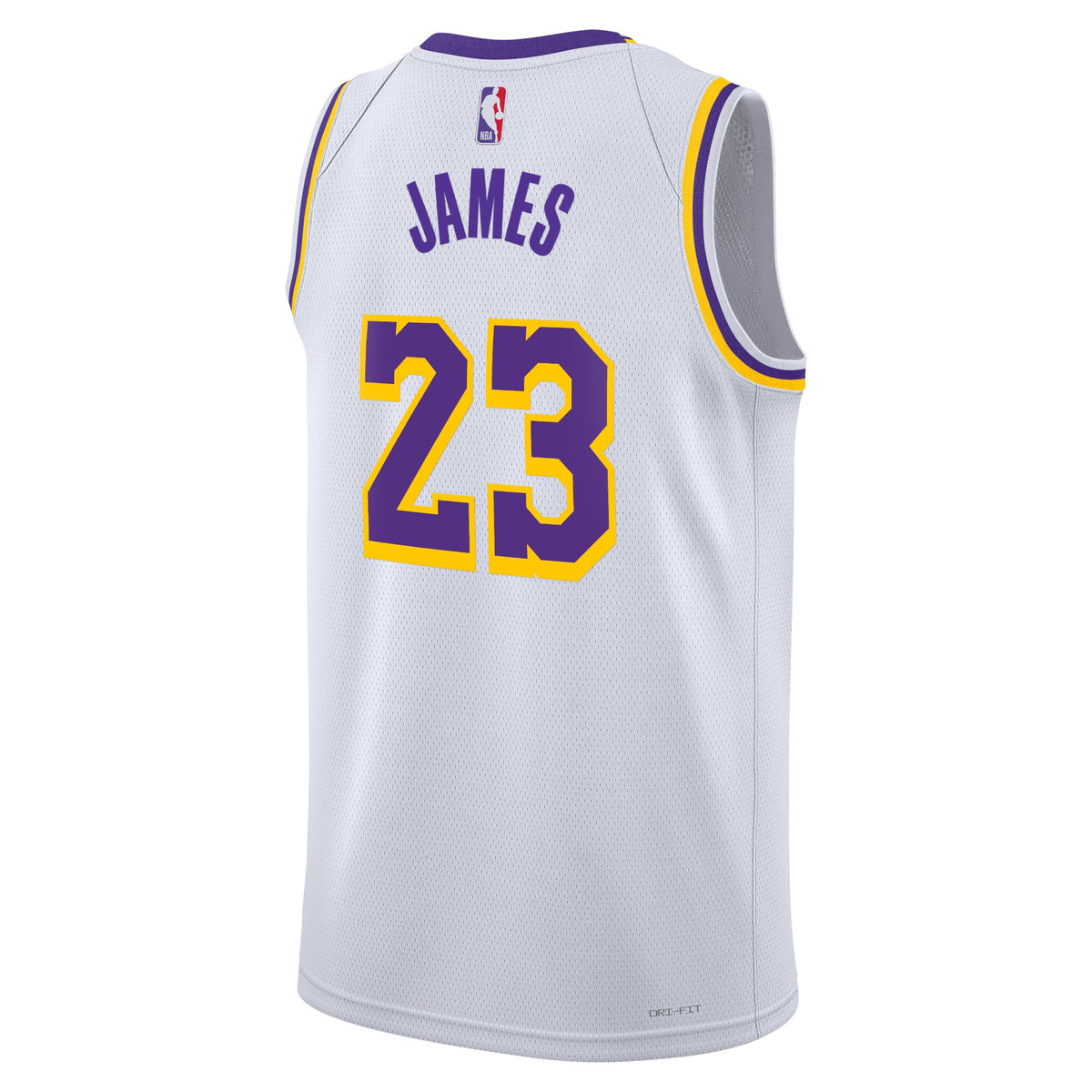 Los Angeles Lakers NBA Nike Association Edition Swingman Jersey - White - LeBron James - Unisex