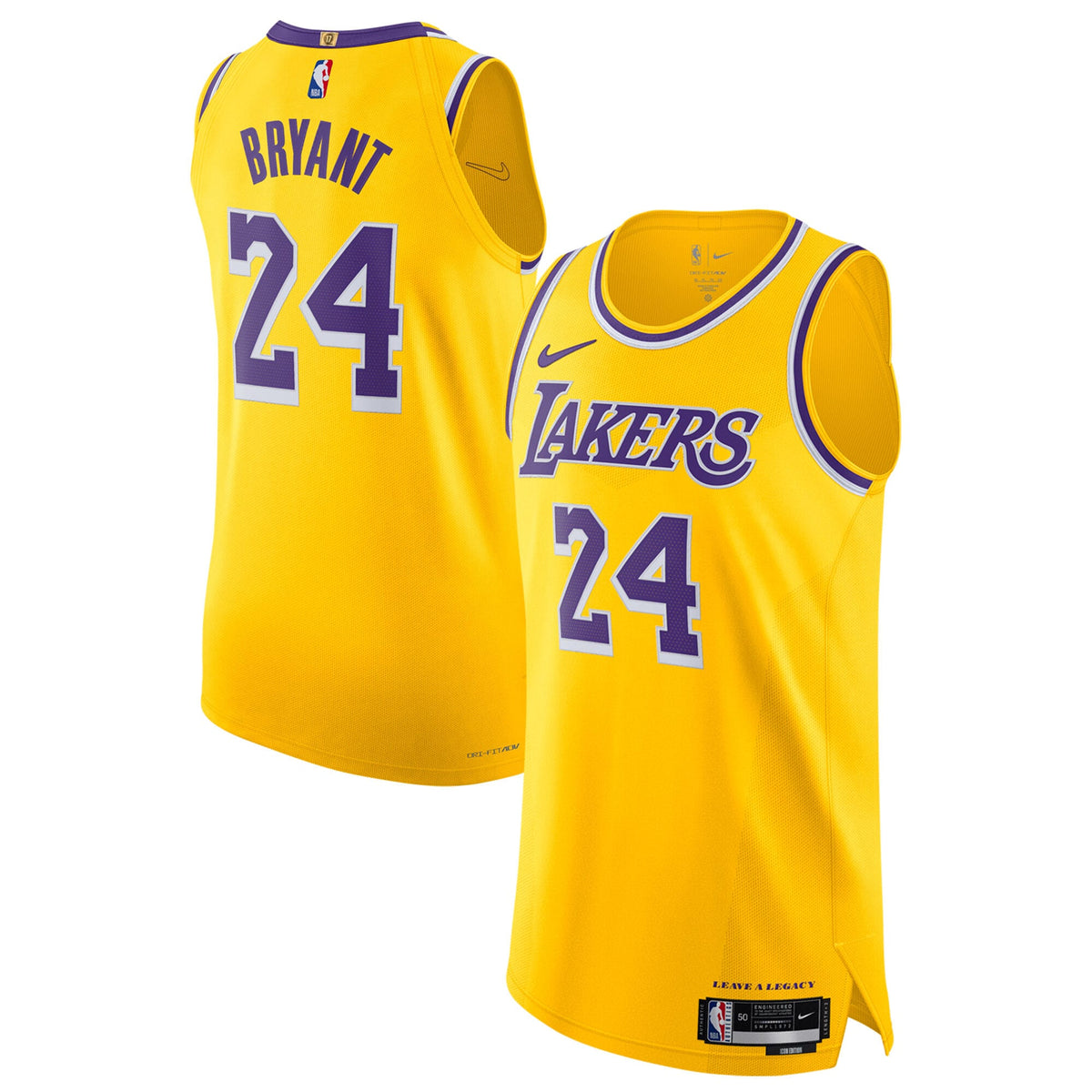 Los Angeles Lakers NBA Nike Authentic Icon Kobe Bryant Jersey - Unisex