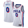 Philadelphia 76ers NBA Nike Association Edition Swingman Jersey - White - Tyrese Maxey - Unisex